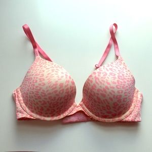 Victoria’s Secret pink-colored leopard print bra